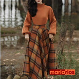 Conjunto Maria Matilda - Xadrez - Caramelo