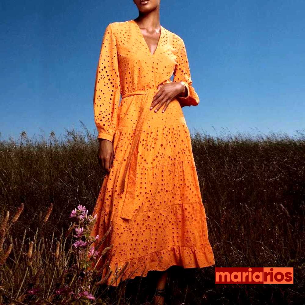 Vestido Maria Joana - Laranja