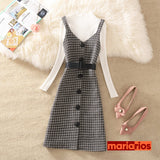 Conjunto Maria Carmen - Preto e Branco - Pied de Poule