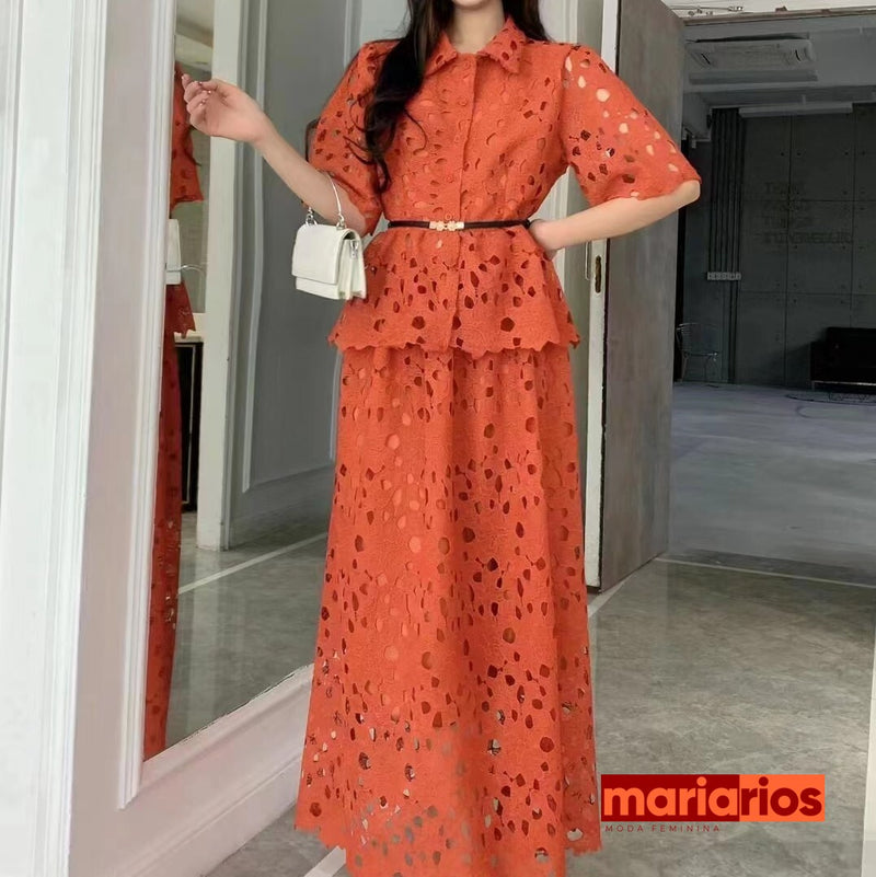 Conjunto Maria Gisele - Laranja