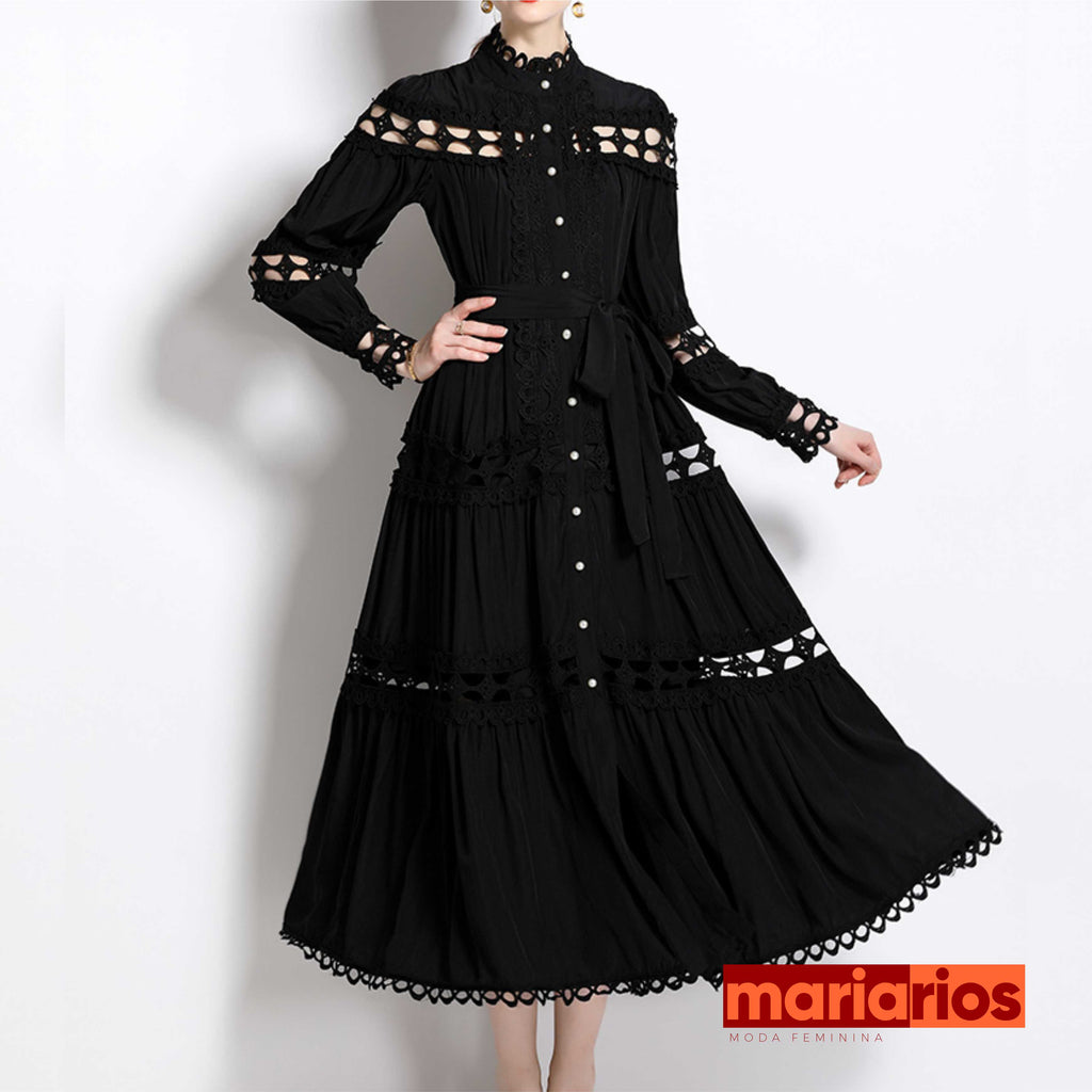 Vestido Maria Ravena Preto, 49% OFF | spi.edu.kh