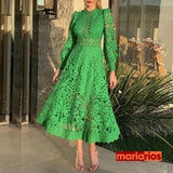 Vestido de Renda Maria Eller - Verde