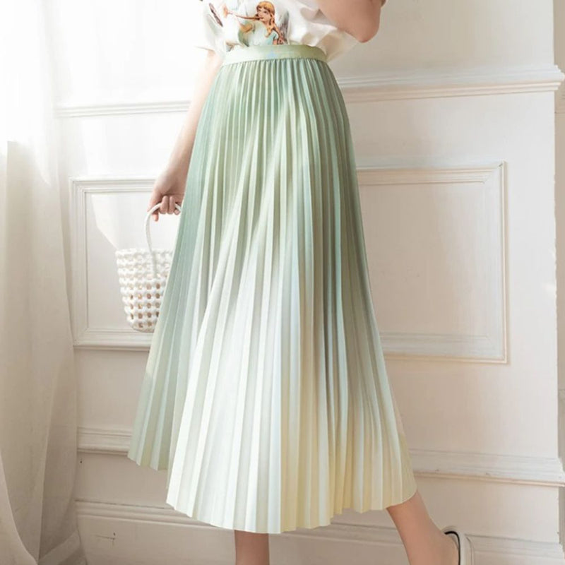 Saia Maria Serena - Plissada Degradê - Lilás