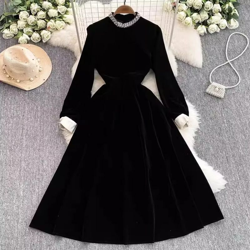 Vestido Maria Madeleine - Preto - Veludo