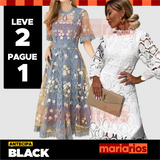 Vestido Maria Magnólia Manga Curta + Vestido Maria Dorcas Branco - LEVE 2 PAGUE 1