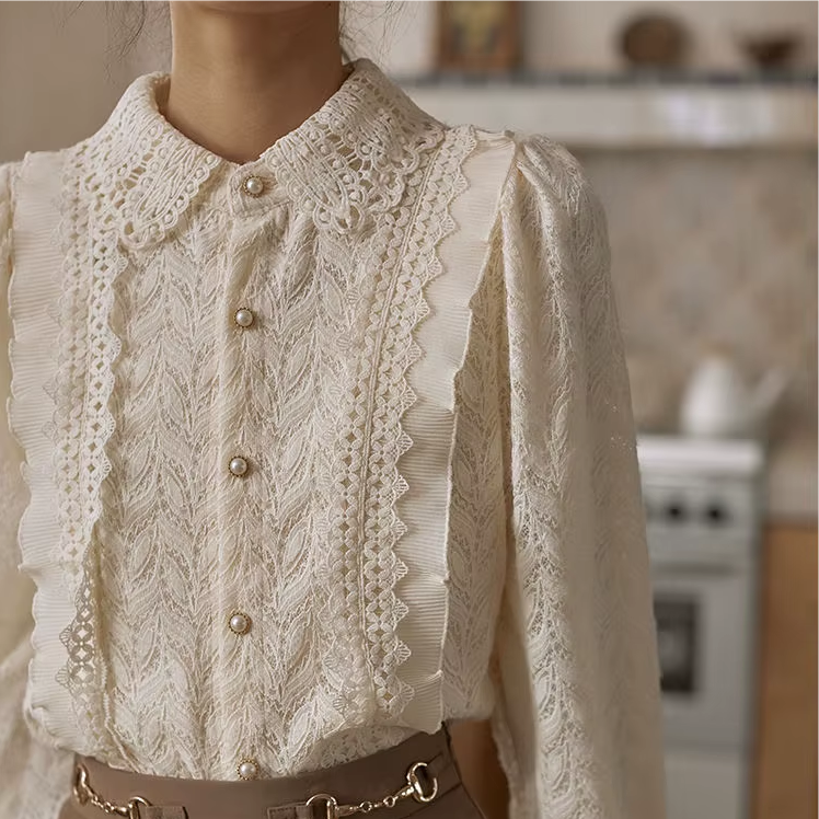 Blusa Maria Kate - Renda Premium - Off White