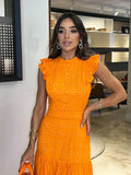 Vestido Maria Bragança - Laise - Laranja