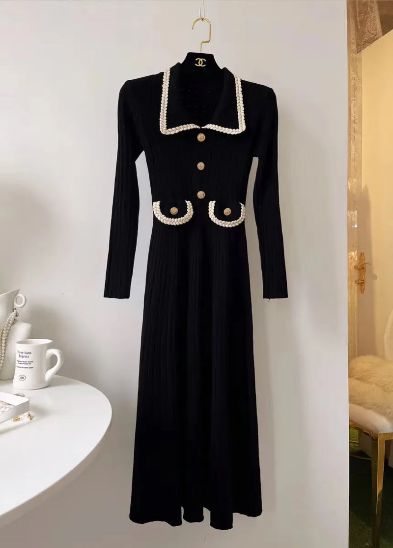 Vestido Maria Barbieri - Tricot - Preto