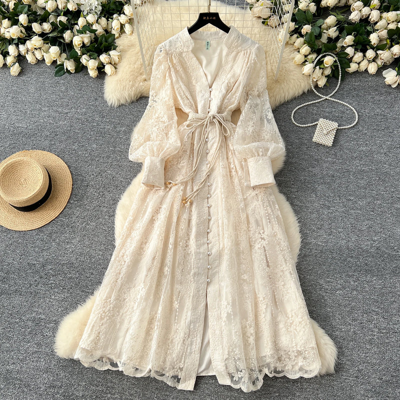 Vestido Maria Brunet - Renda Guipir - Off White