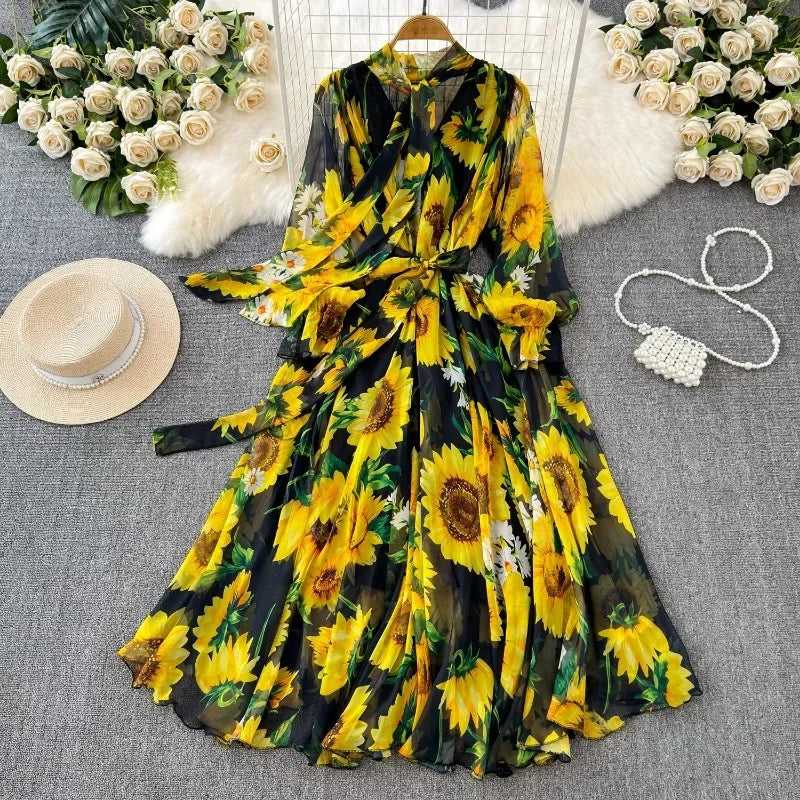 Vestido Maria Esmeralda - Amarelo - Girassol