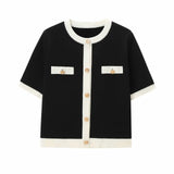 Blusa Maria Charlote - Tricot - Preto e Branco