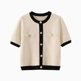 Blusa Maria Charlote - Tricot - Preto e Branco
