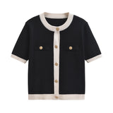 Blusa Maria Charlote - Tricot - Preto e Branco