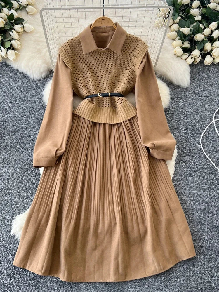 Vestido Maria Dominique - 2 Peças - Bege