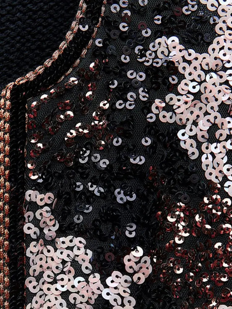 Jaqueta Maria Mabel - Lantejoulas - Preta