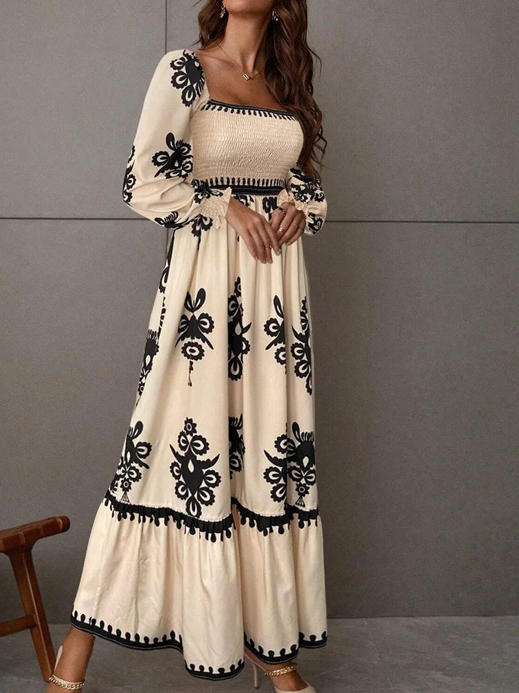 Vestido Maria Éden - Off White - Boho - Manga Longa