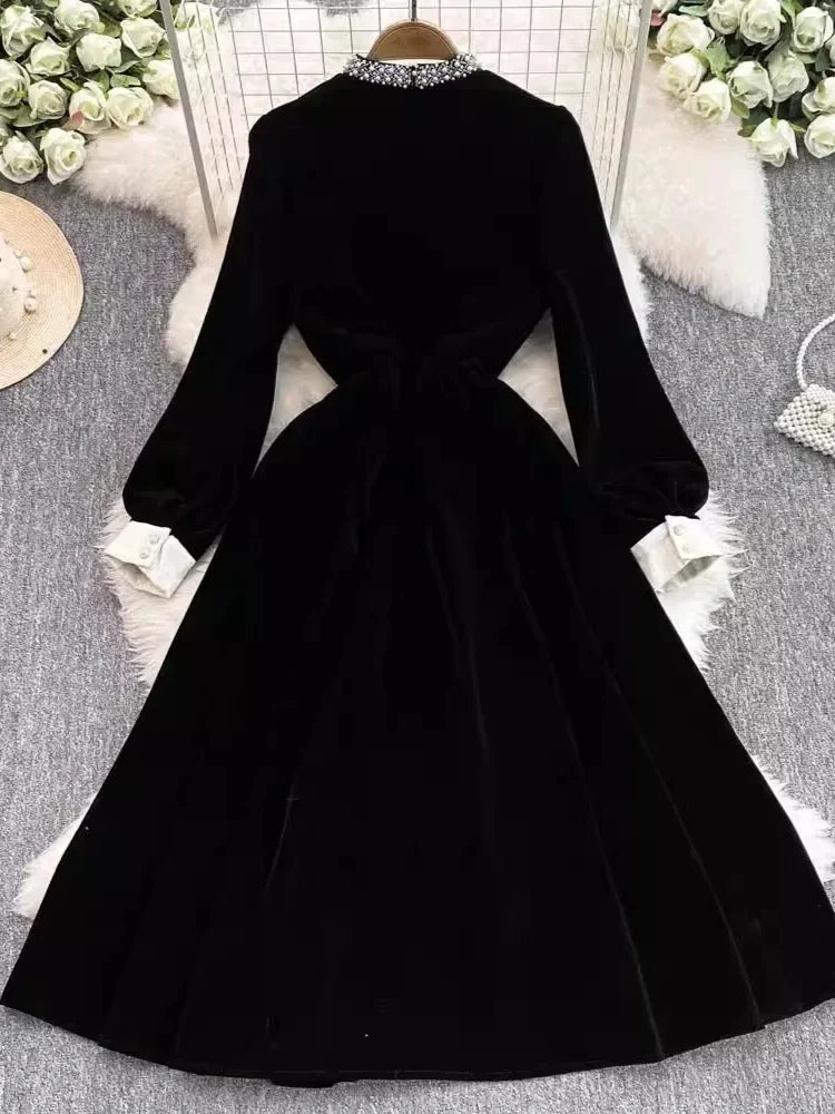 Vestido Maria Madeleine - Preto - Veludo