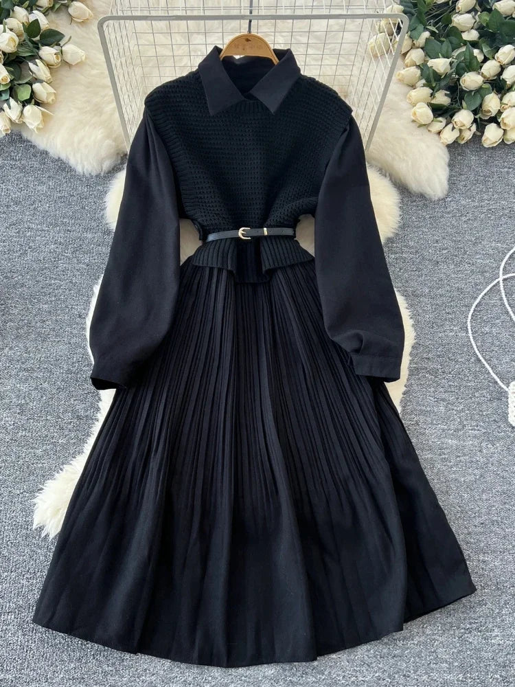 Vestido Maria Dominique - 2 Peças - Preto