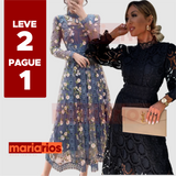 Vestido Maria Magnólia Manga Longa + Vestido Maria Dorcas Preto - LEVE 2 PAGUE 1