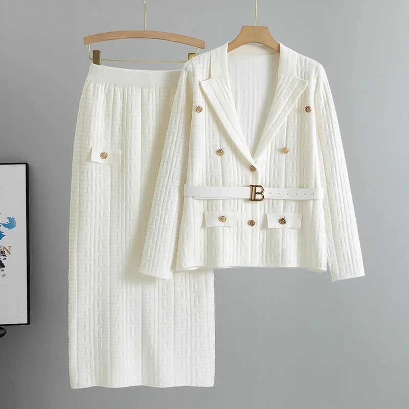 Conjunto Maria Alvarenga - Tricot Premium - Branco