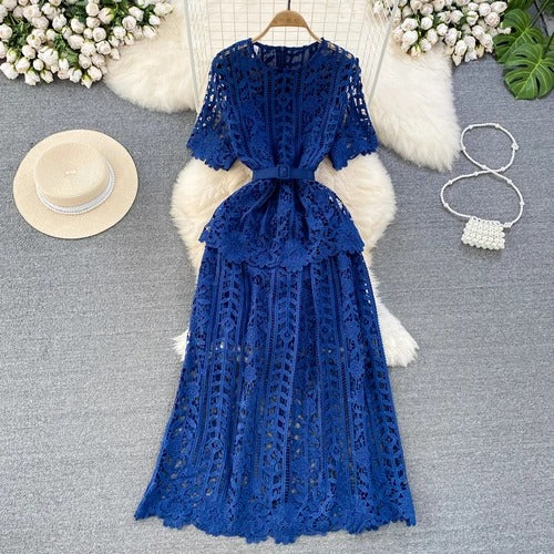 Vestido Maria Adila - Rosa - Renda Guipir