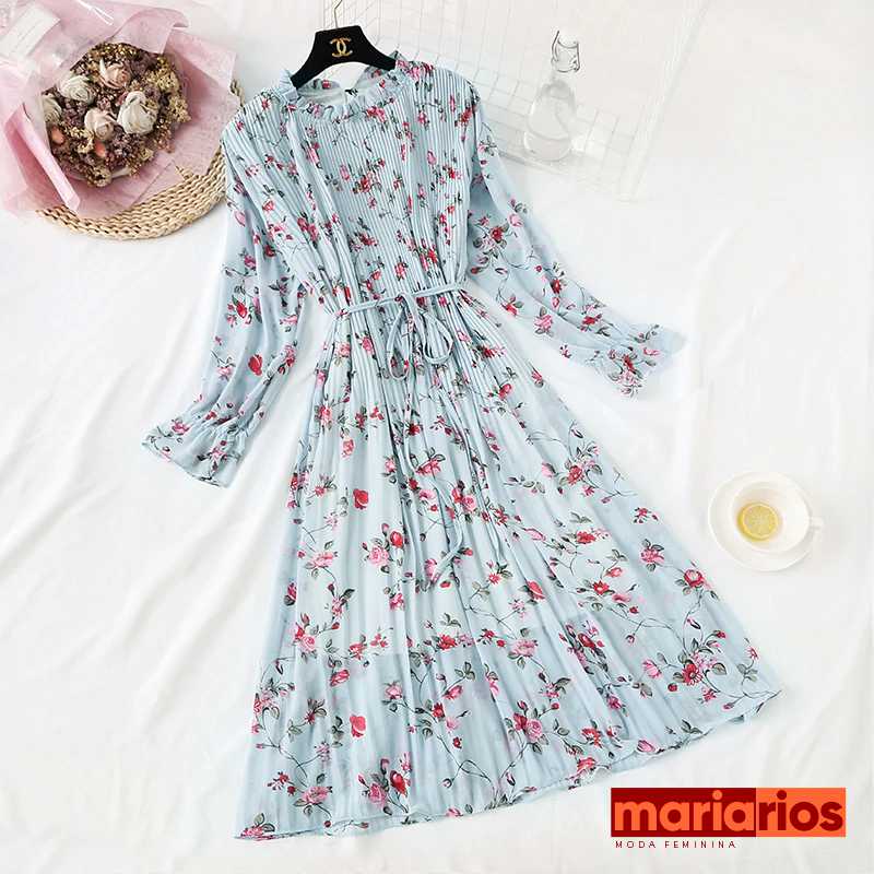 Vestido Maria Joaquina - Floral Preto