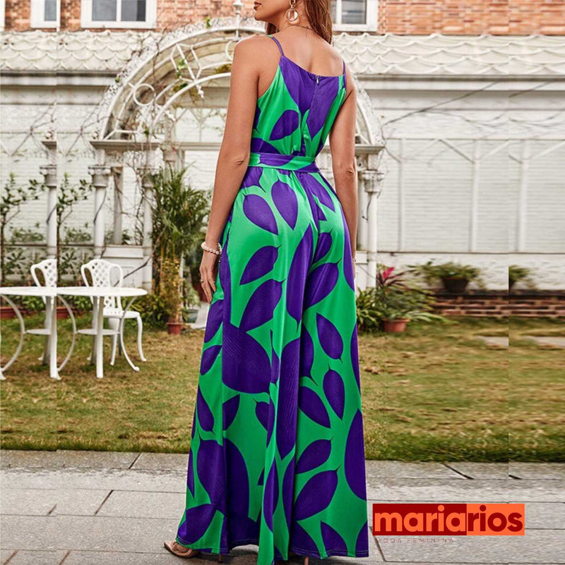 Macacão Maria Vitória - Roxo e Verde