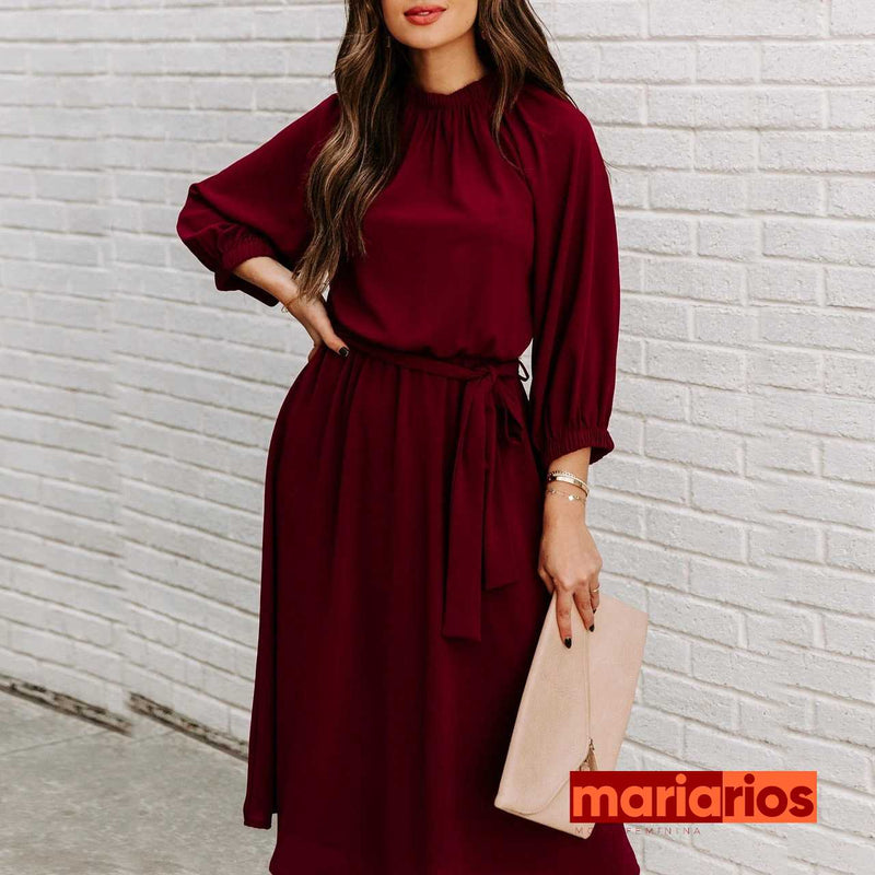 Vestido Maria Claudia - Marsala
