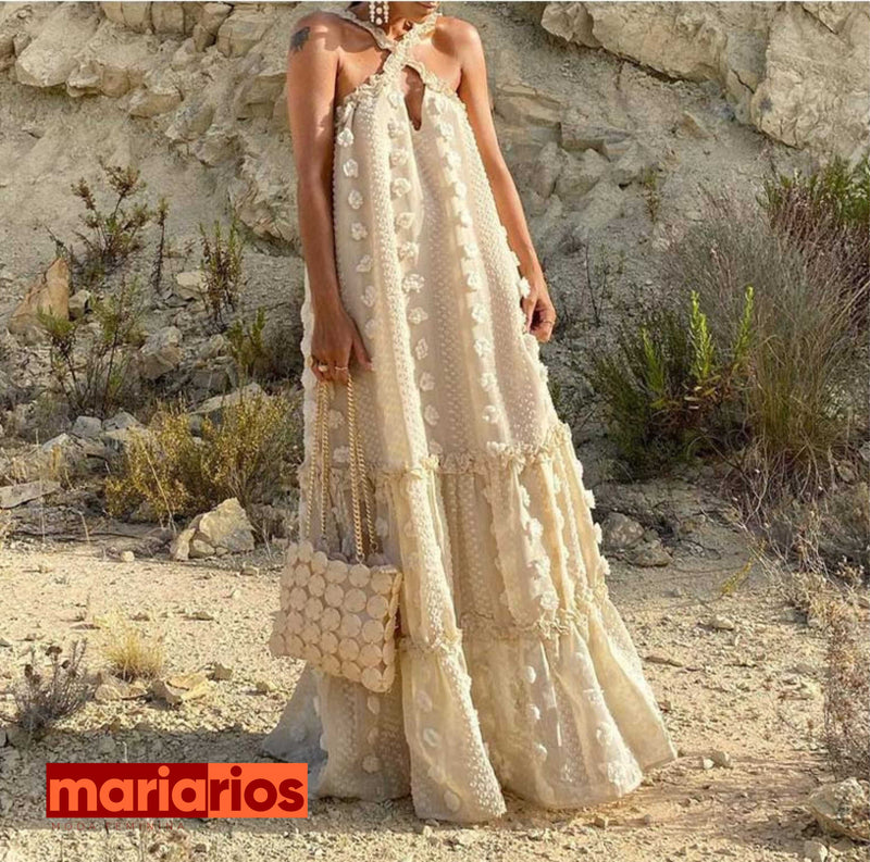 Vestido Maria Valentina - Pompom - Off White