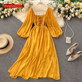 Vestido Midi - Maria Luiza - Amarelo