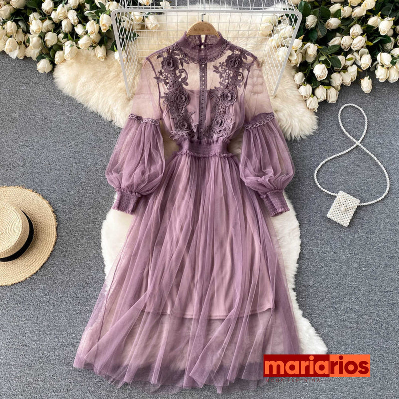 Vestido Maria Alda - Lilás