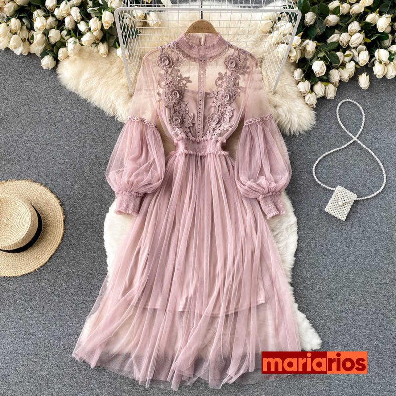 Vestido Maria Alda - Rosa