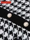 Cardigan Xadrez Maria Isadora - Preto e Branco