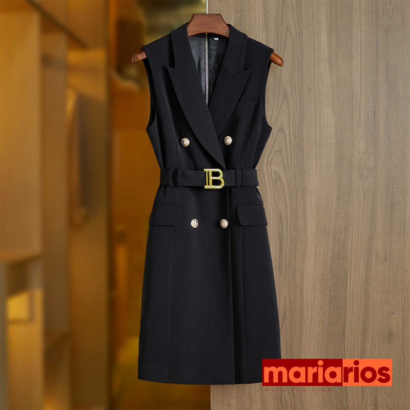 Vestido Blazer Maria Denise - Preto
