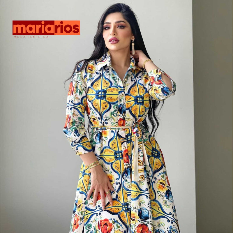 Vestido Maria Fabiane - Arabescos - Plus Size