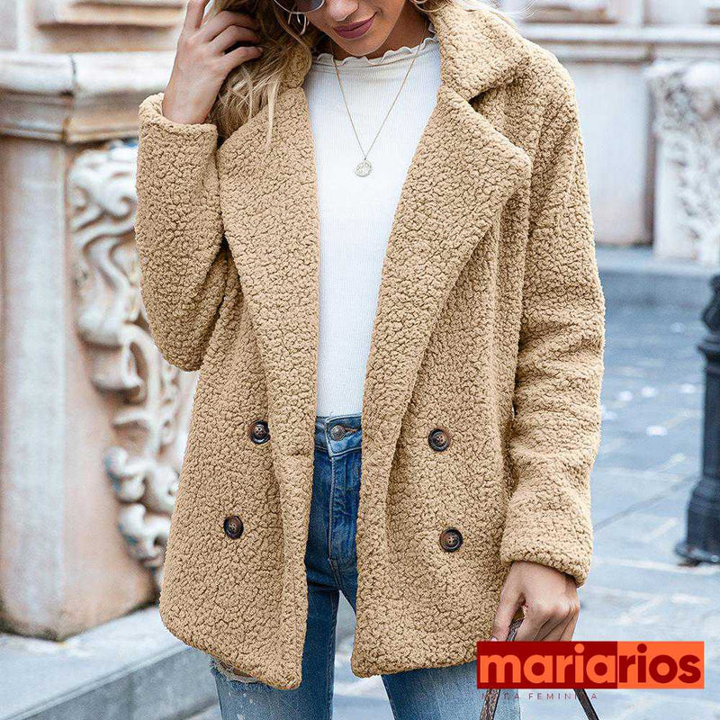 Casaco Teddy Maria Cecília - Bege