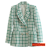 Blazer Maria Talita - Verde - Xadrez