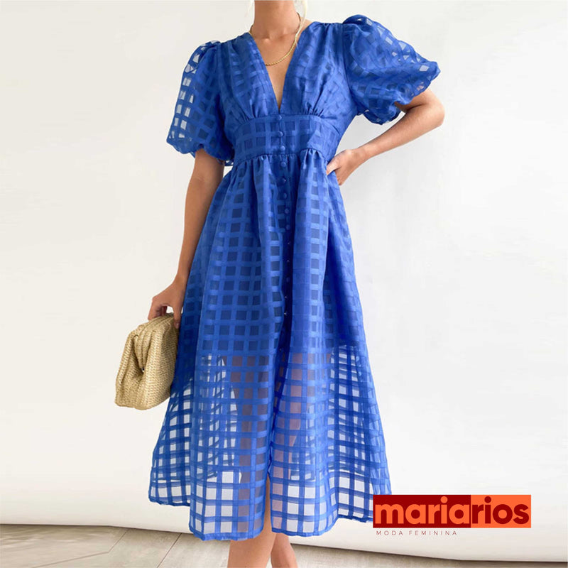 Vestido Maria Hannah - Azul Cobalto