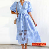 Vestido Maria Hannah - Azul Claro