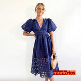 Vestido Maria Hannah - Azul Marinho