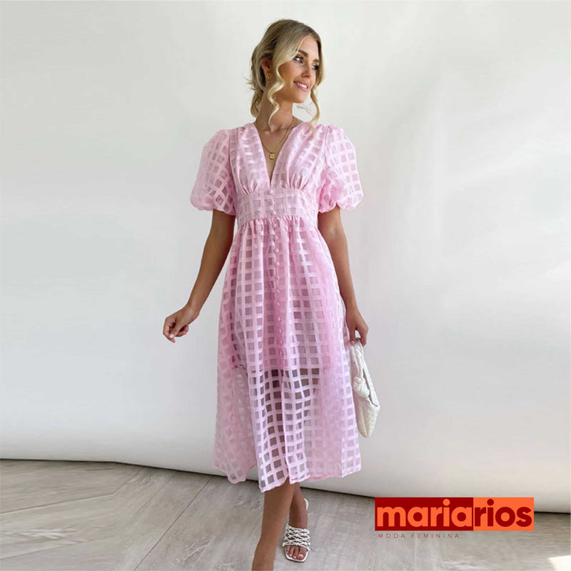 Vestido Maria Hannah - Amarelo