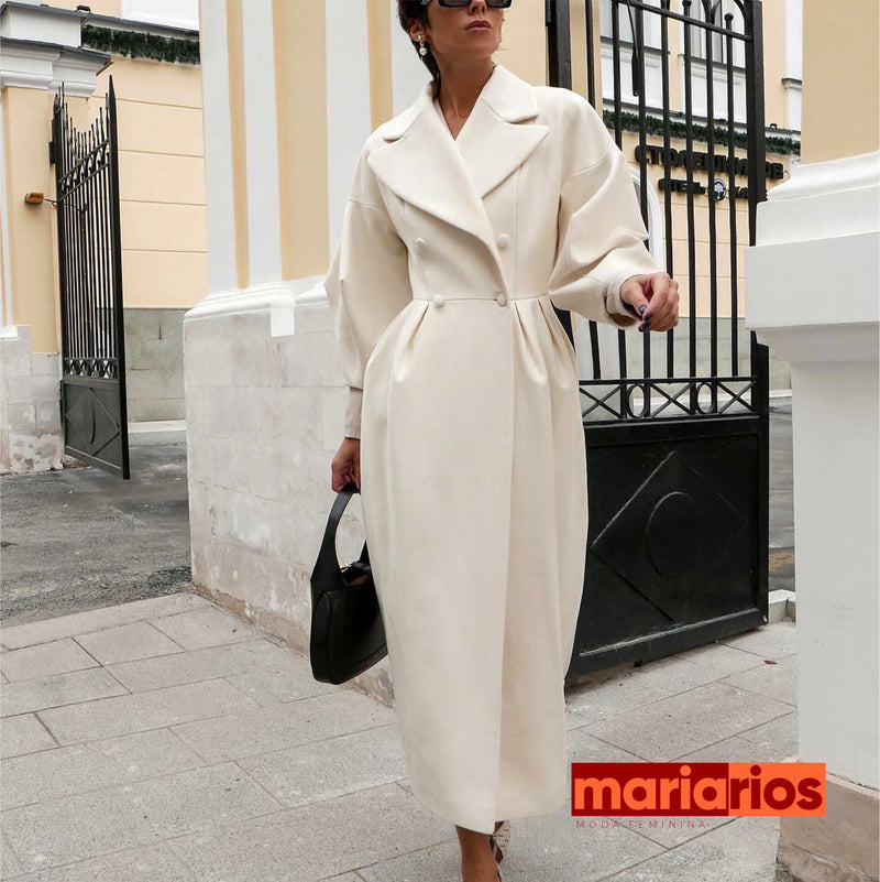 Sobretudo Maria Teodora - Lã - Branco