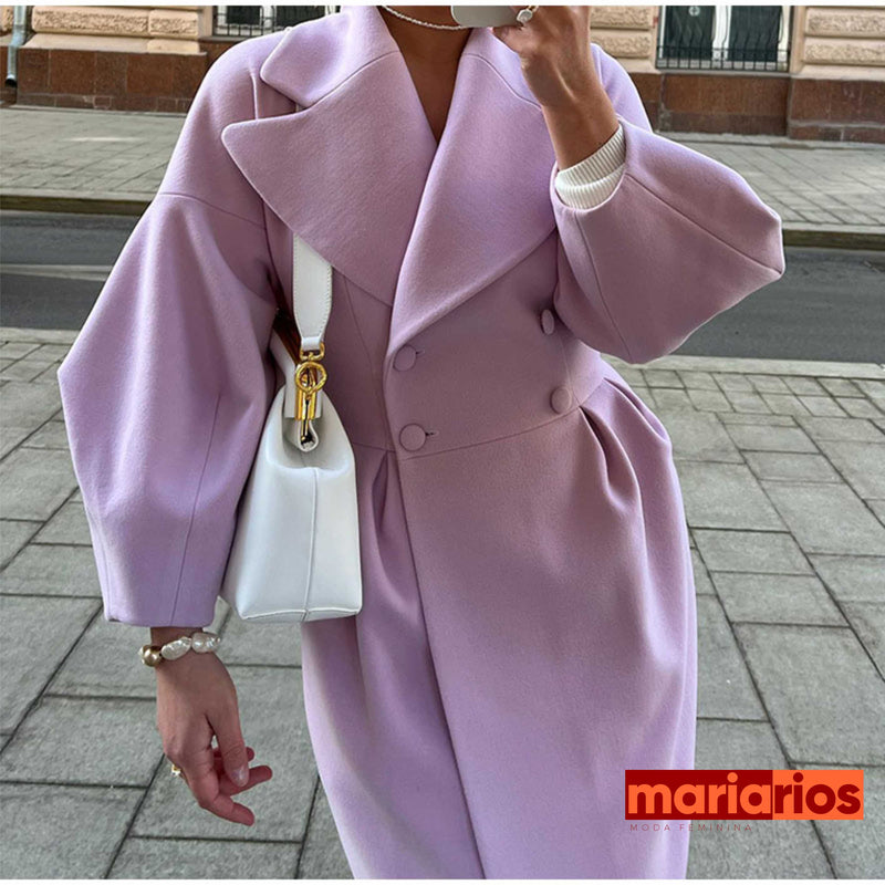 Sobretudo Maria Teodora - Lã  - Lilás