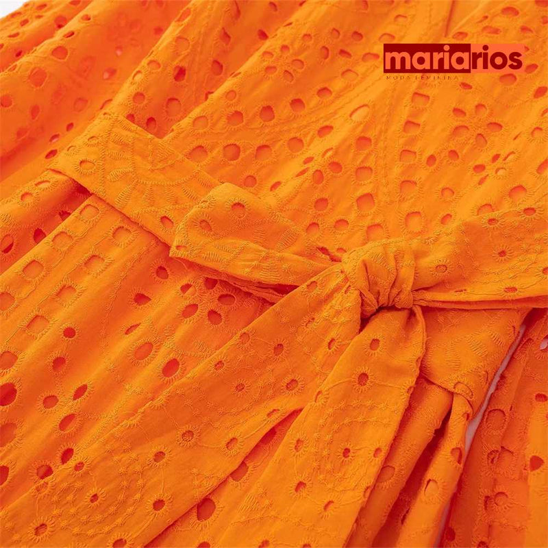 Vestido Maria Joana - Laranja