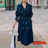 Sobretudo Maria Celina - Trench Coat - Azul Marinho