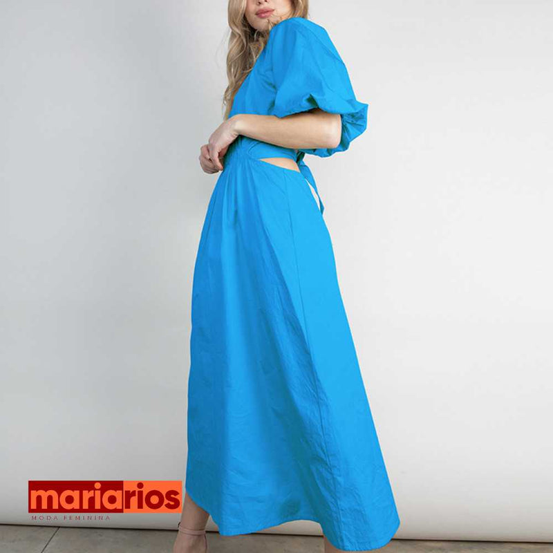 Vestido Maria Luciana - Azul Claro