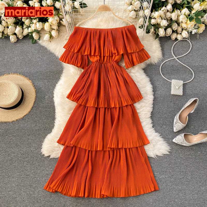 Vestido Maria Laís - Laranja