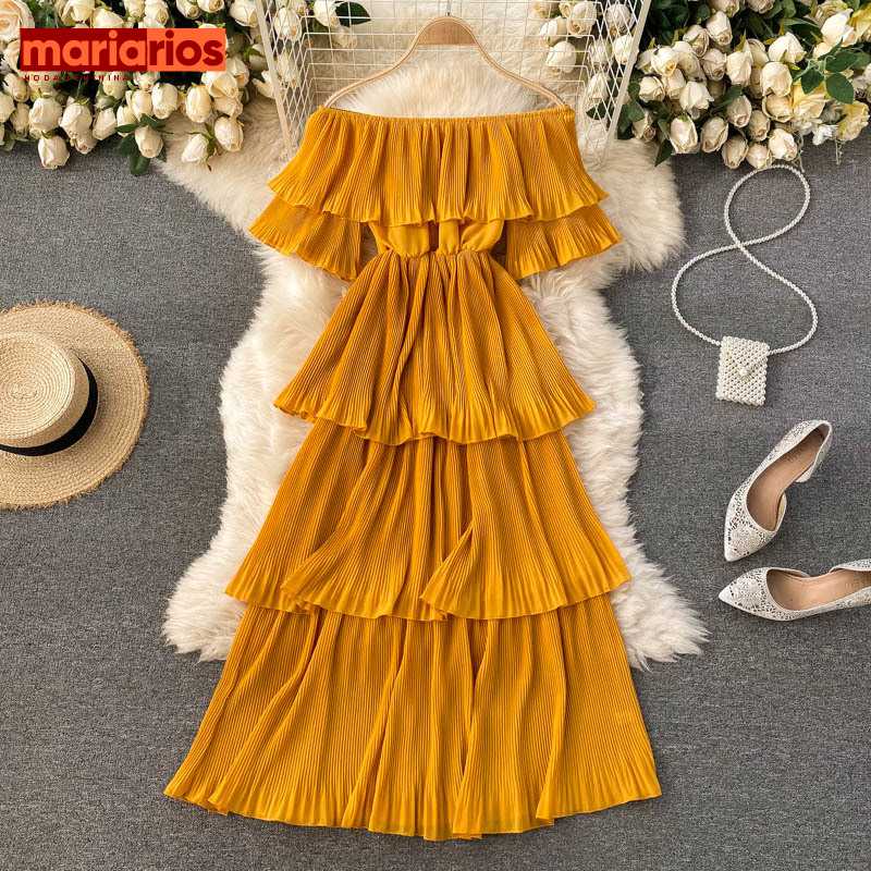 Vestido Maria Laís - Amarelo
